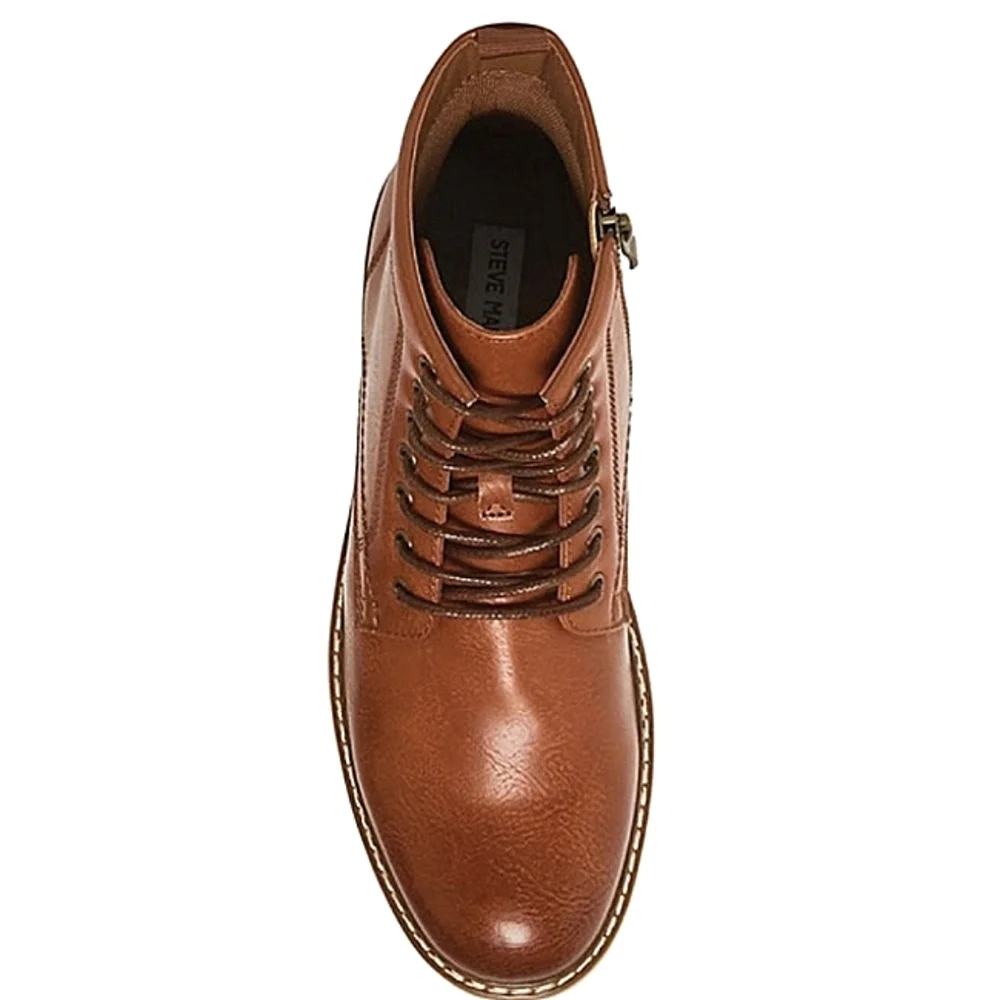 New w/o Box Steve Madden Men's P Bowery Faux Leather Side-Zip Chukka Boot Size 9